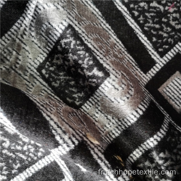 Tissus d&#39;ameublement en velours africain 100% polyester imprimés